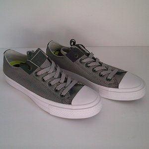 Converse Chuck Taylor All Star II Low Top Gray White Womens 8 and Mens 6 NEW